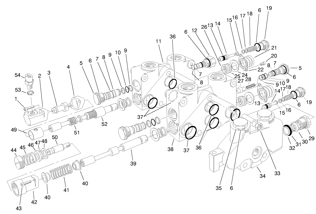 Control Valve Asm. No. 84-2203 (sections 1 & 2)