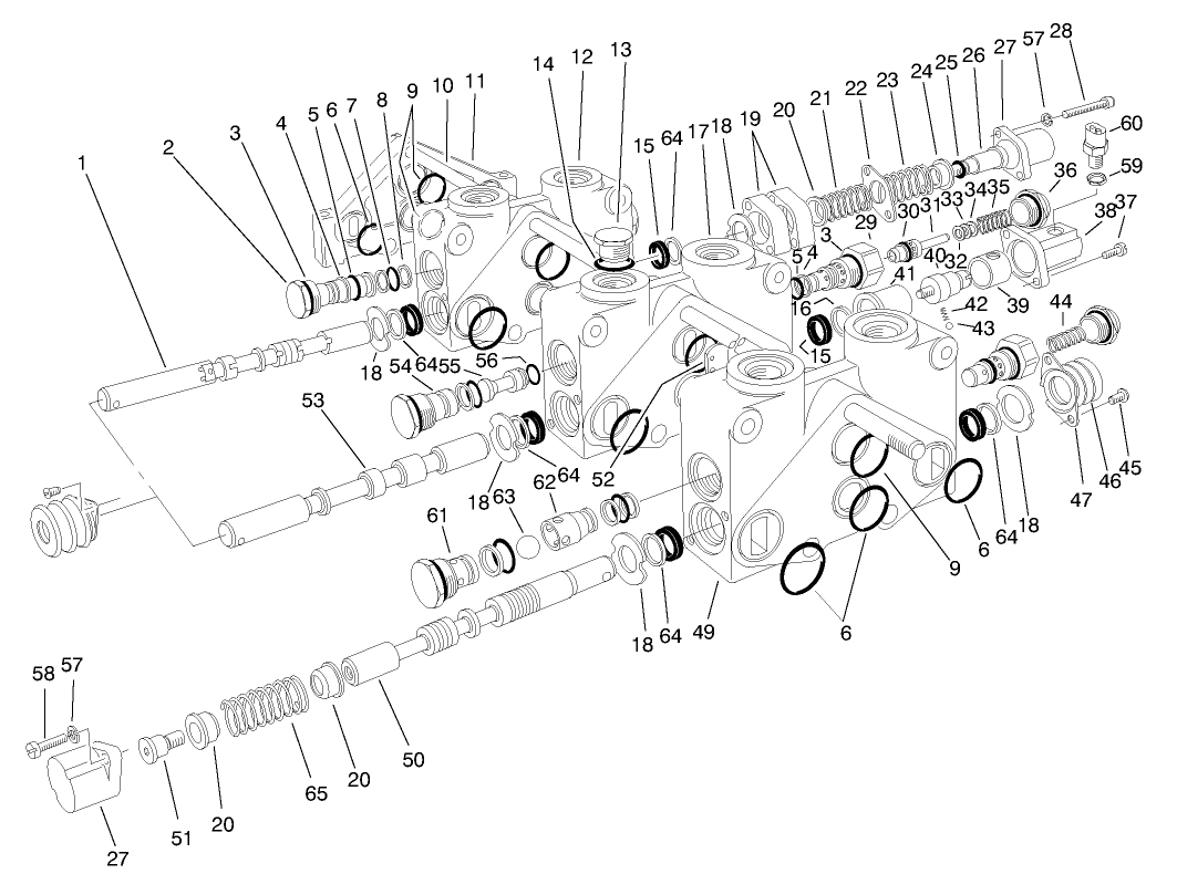 Control Valve Asm. No. 84-2203 (sections 3 Thru 5)