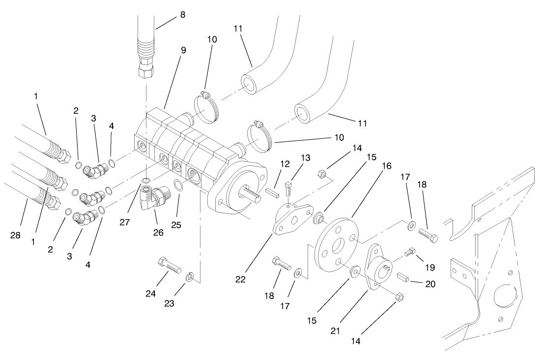 Hydraulic Pump Installation Assembly