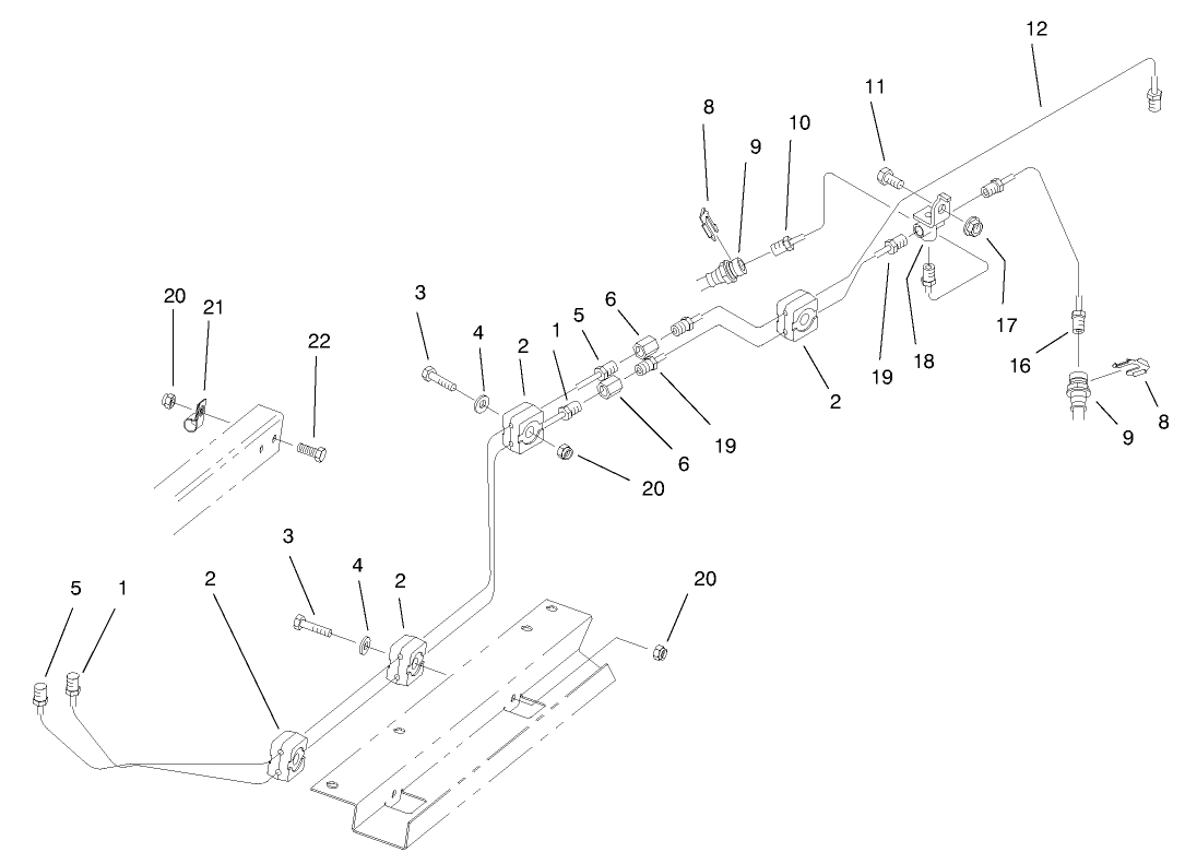 Hydraulic Cylinder Line Routing Assembly