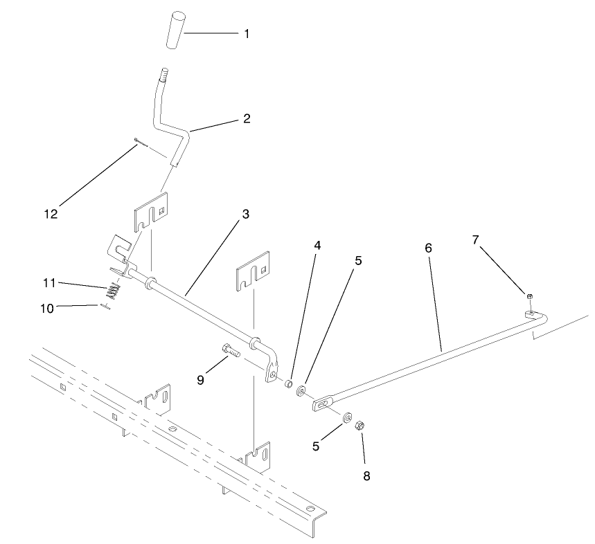 Remote Hydraulics Control Lever & Linkage (model 07205tc)