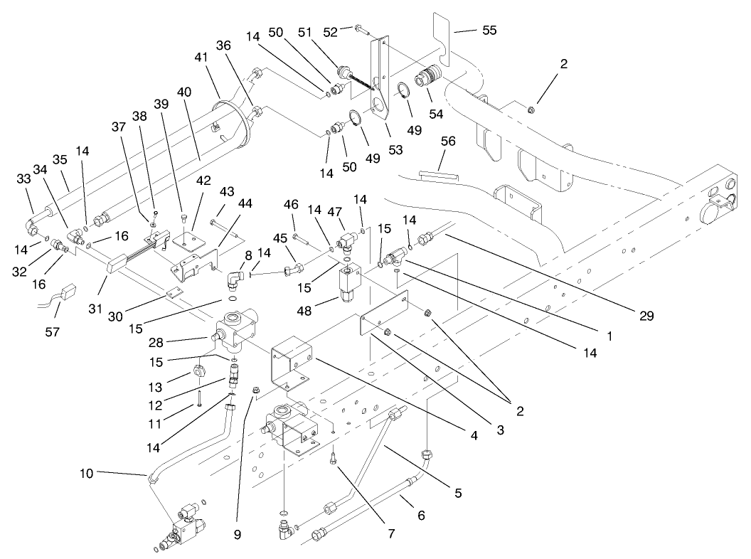 Remote Hydraulics Plumbing Assembly (model 07205tc)