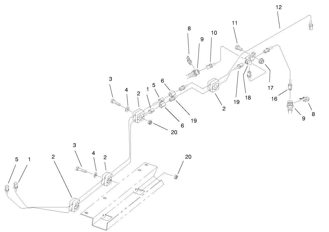 Hydraulic Brake Line Routing Assembly