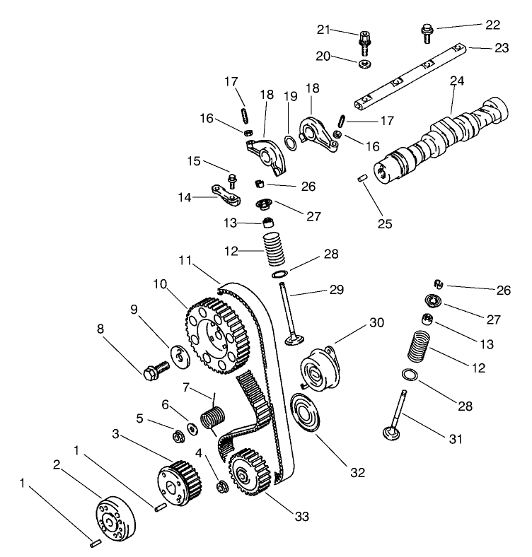 Camshaft & Valves Assembly