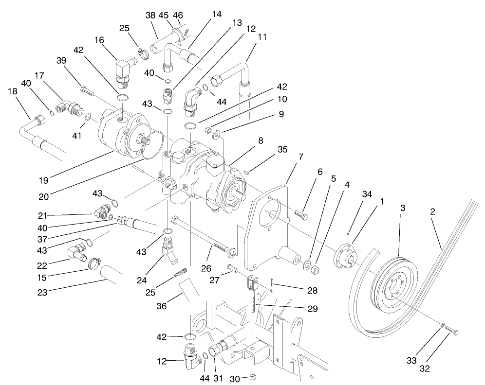 Hydraulic Pump Installation Assembly