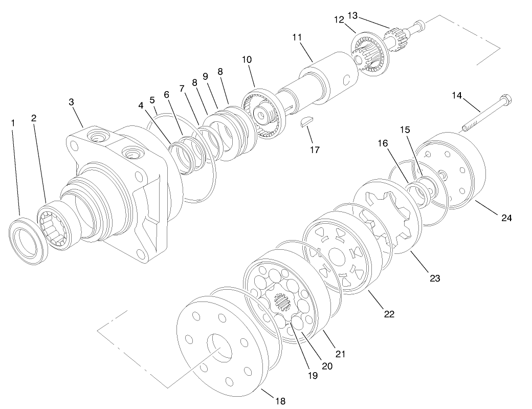 Rear Hydraulic Drive Motor No. 75-9990 (3wd-Model No. 03427)