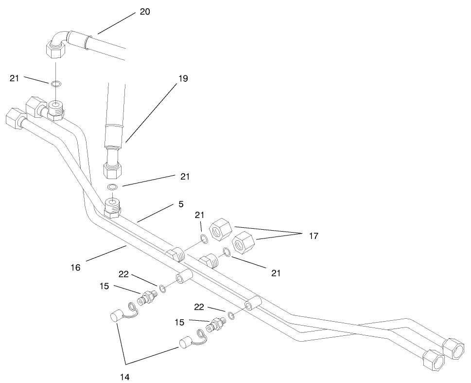 Drive Motor Plumbing Assembly (2wd-Model No. 03422)