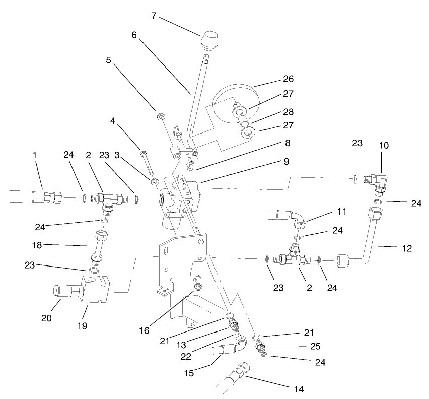 Cutting Unit Lift Valve Installation Assembly
