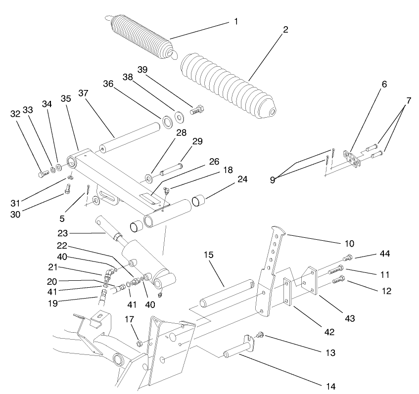 Rear Cutting Unit Lift Arms Assembly