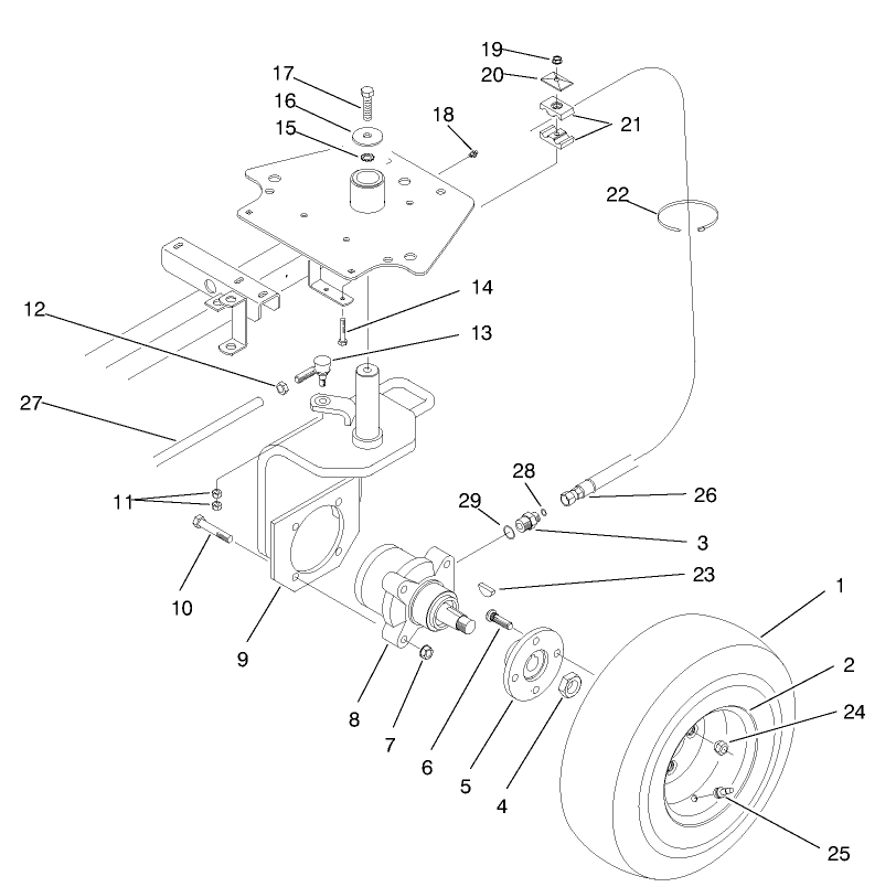 Rear Wheel Assembly (3wd-Model No. 03427)