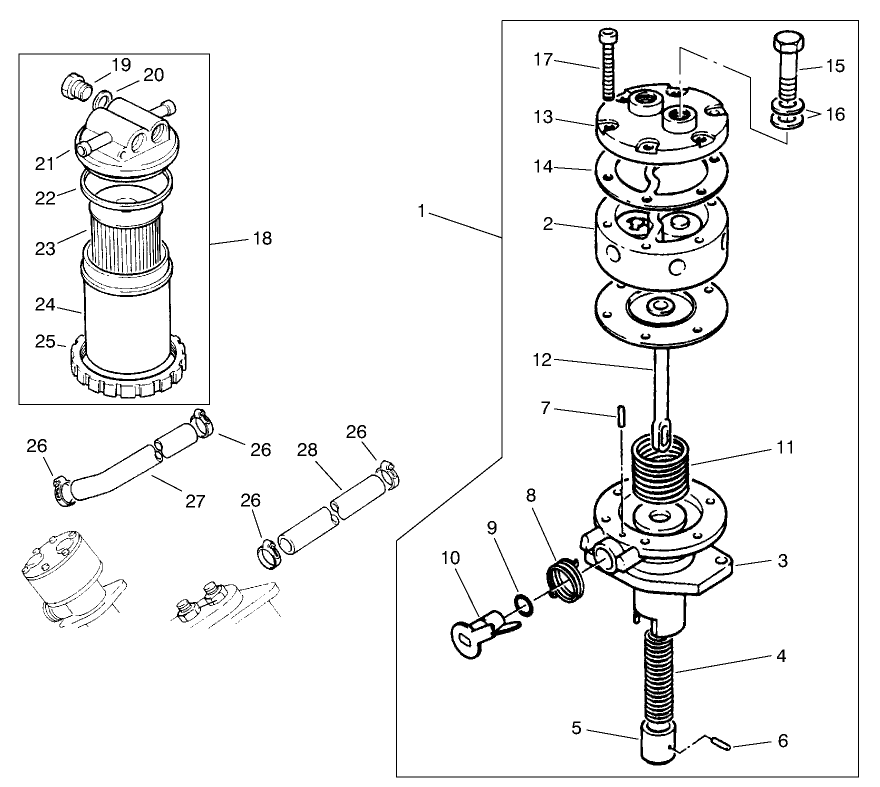 Fuel Filter & Lift Pump Assemblies