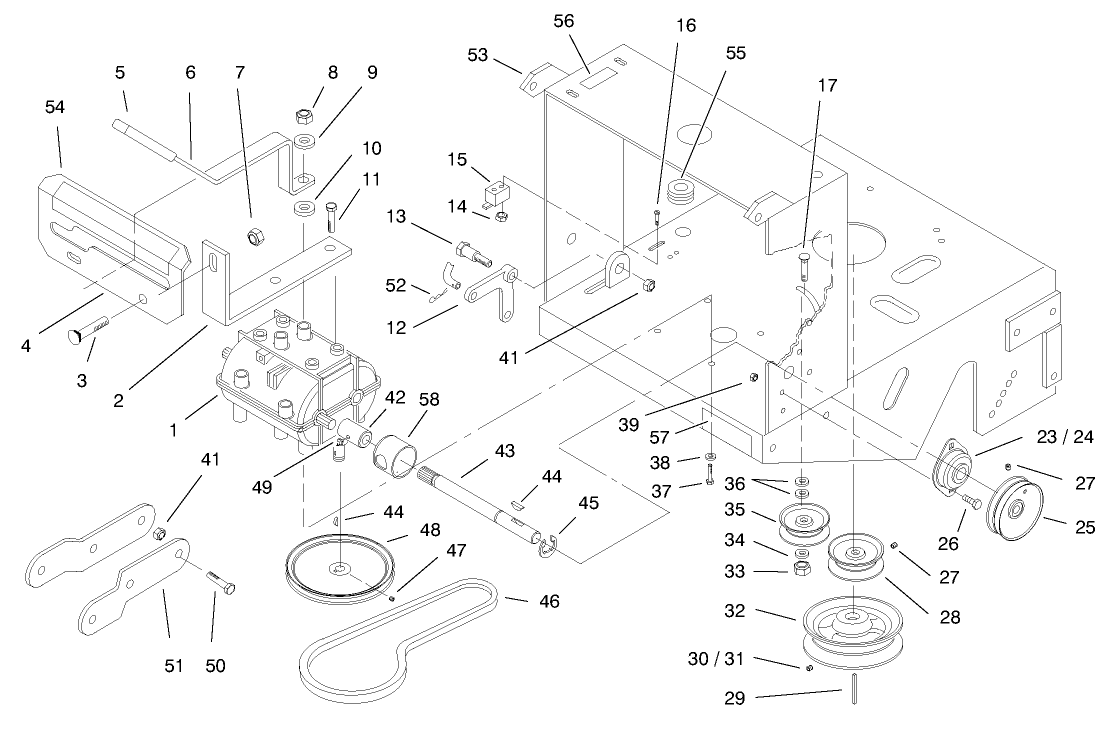 Transmission, Pulleys And Drive Belt