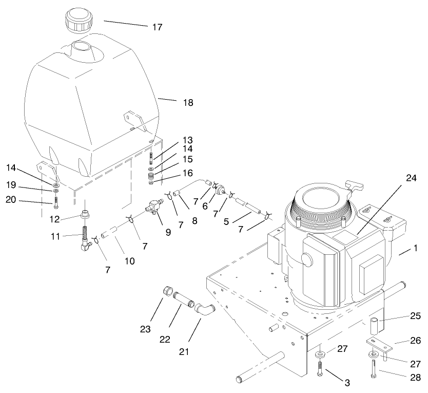 Engine & Fuel Tank