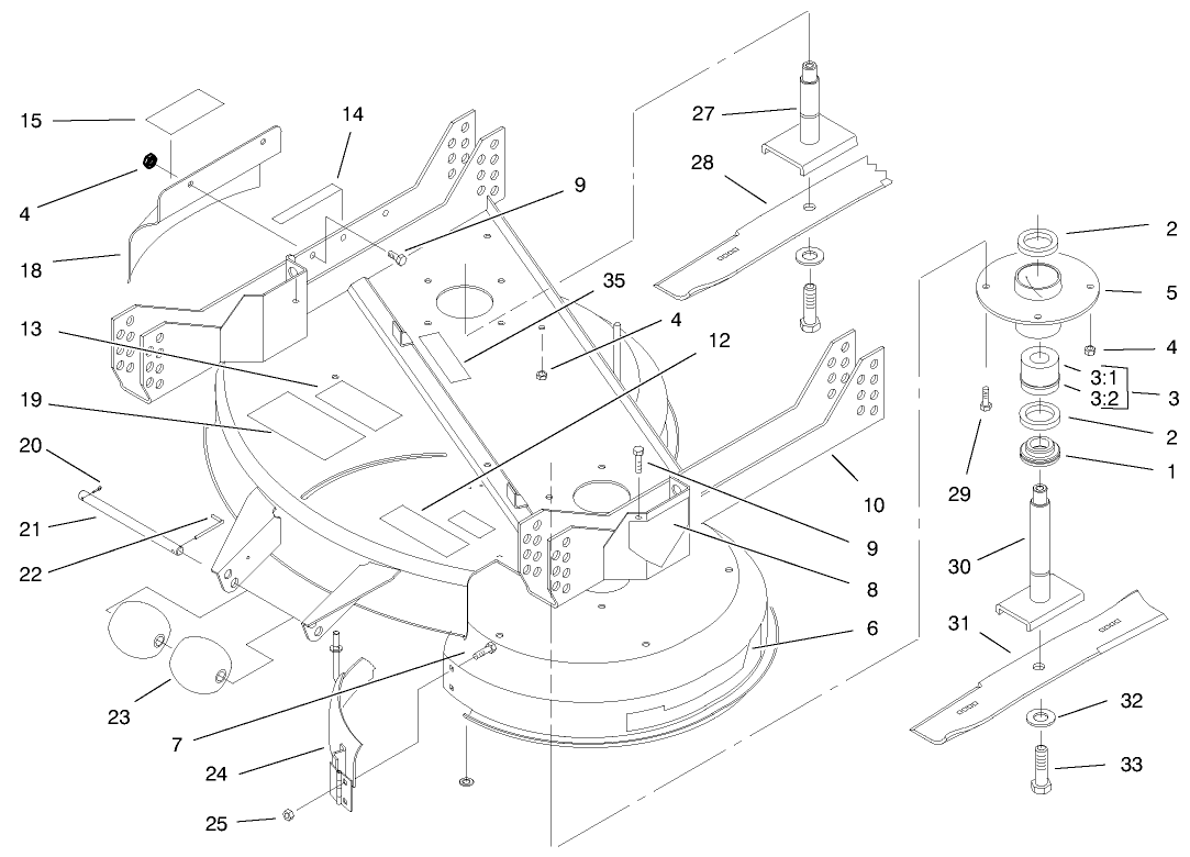 Spindle And Blade Assembly