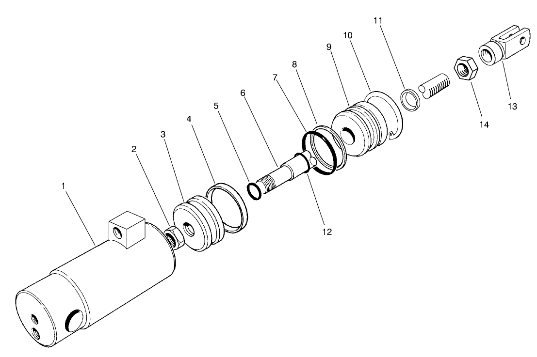 Hydraulic Cylinder Assembly No. 83-2580 (serial No. 90001 Thru 90128)