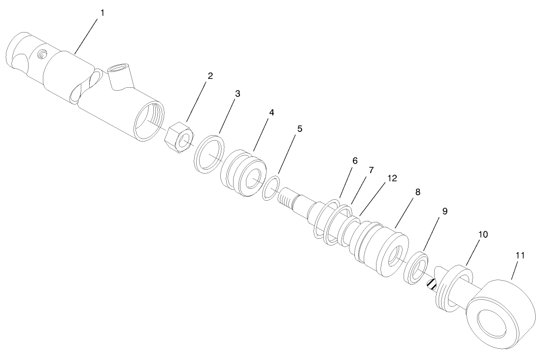 Hydraulic Cylinder No. 99-8160 (serial No. 90129 & Up)