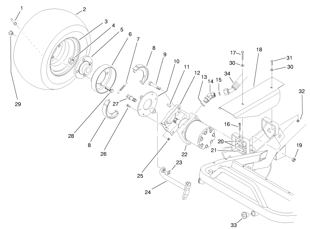 Front Wheel & Brake Assembly