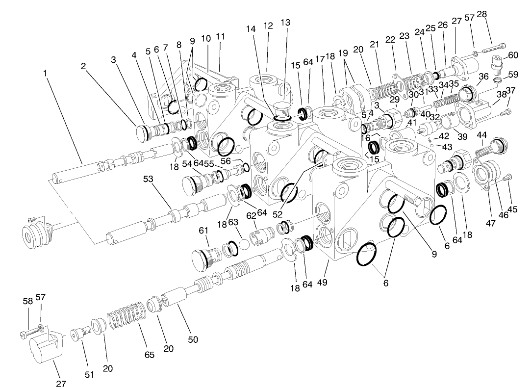 Control Valve Assy. No. 84-2203 (sections 3 Thru 5)