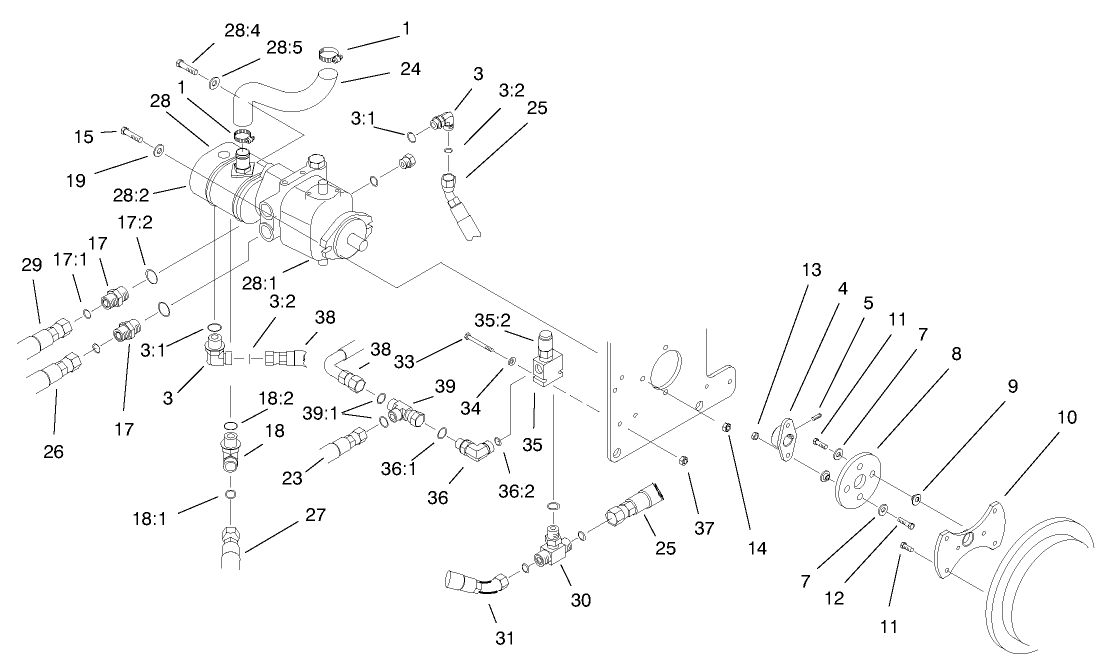 Hydrostat And Gear Pump Assembly