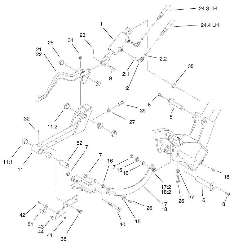 Lift Arm Assembly-L.h. & R.h. Right Arm Shown