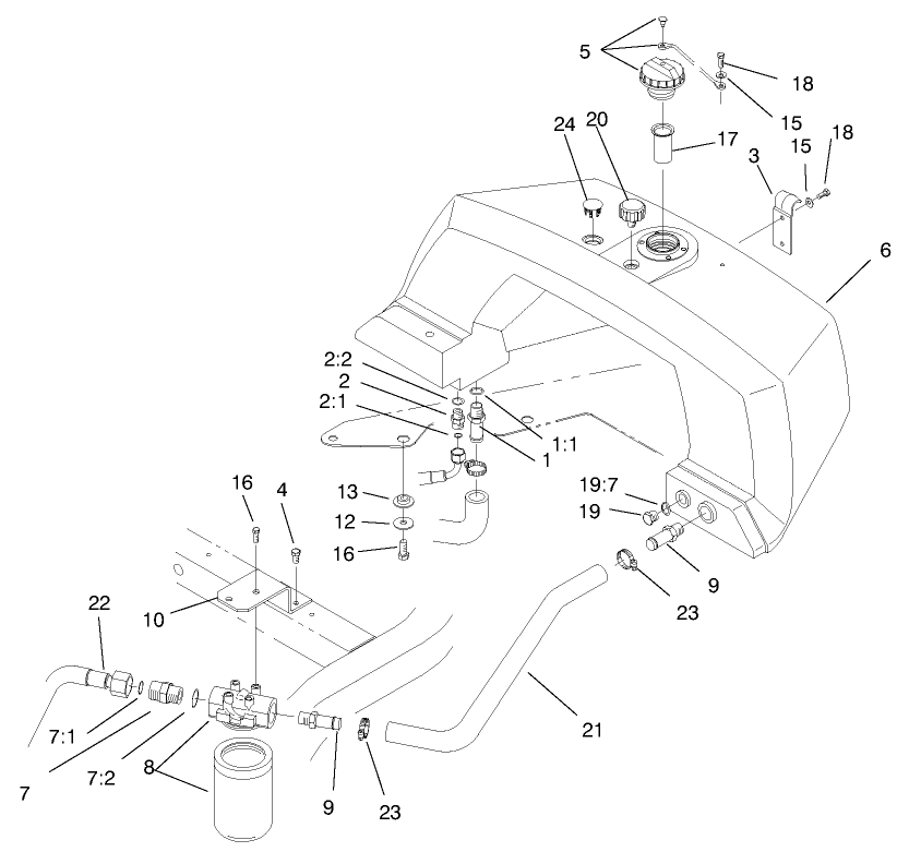 Hydraulic Tank & Filter Assembly
