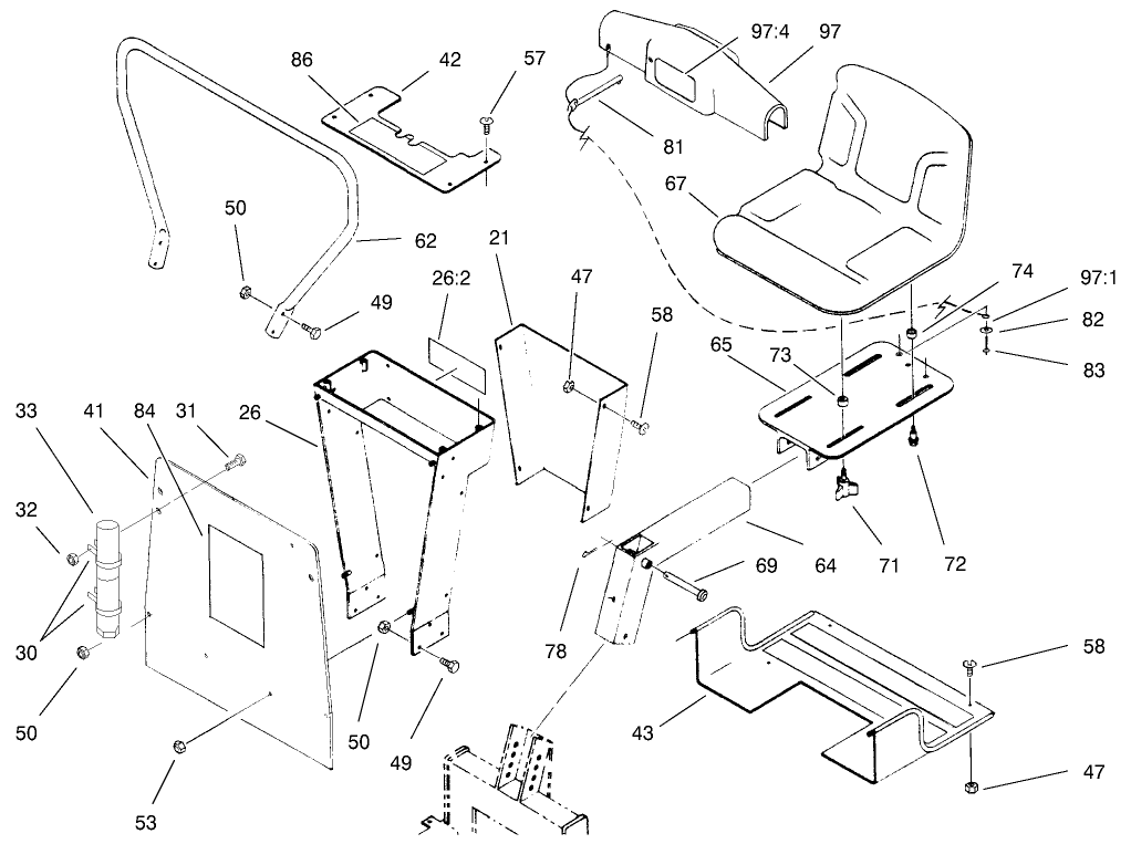 Frame, Boom And Stabilizer Assembly