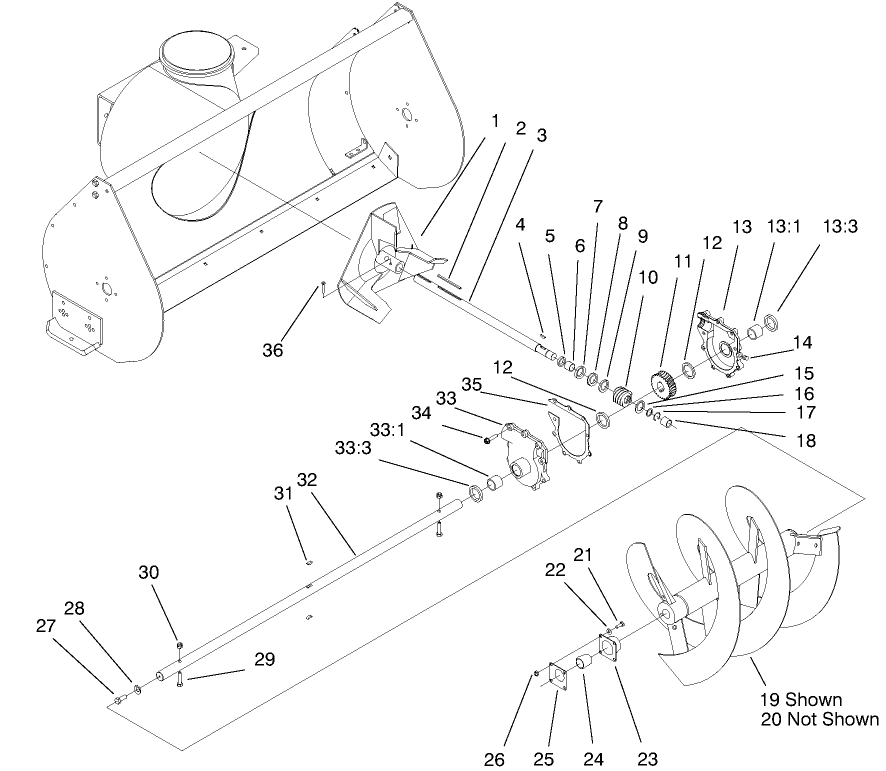 Auger And Gearcase Assembly