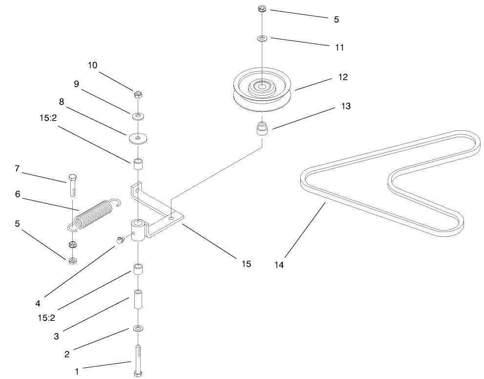 Pump, Idler And Belt Assembly