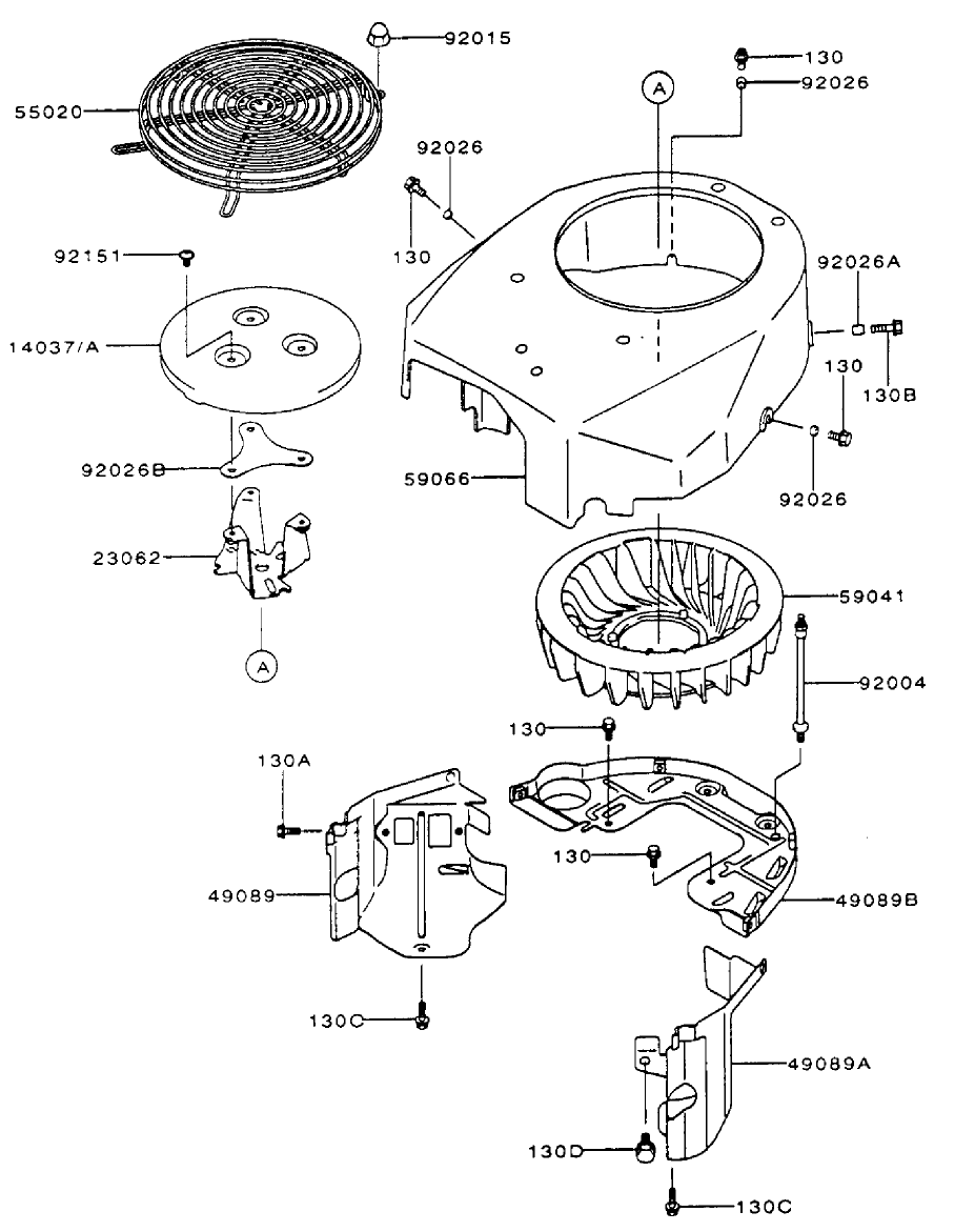 Cooling-Equipment Assembly Kawasaki Fh601v-S07