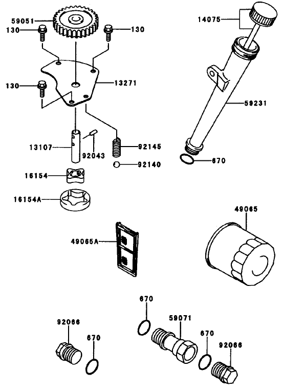 Lubrication-Equipment Assembly Kawasaki Fh601v-S07