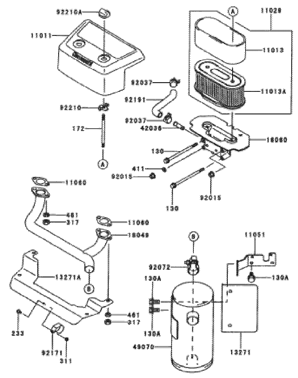 Air-Filter/muffler Assembly Kawasaki Fh601v-S07