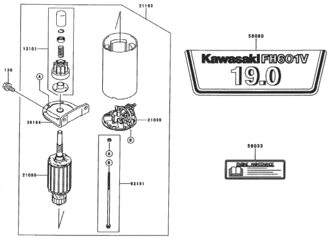 Starter/decals - Kawasaki Fh601v-S07
