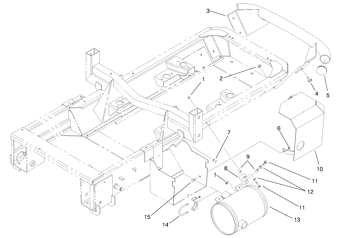 Muffler and Rear Bumper Assembly