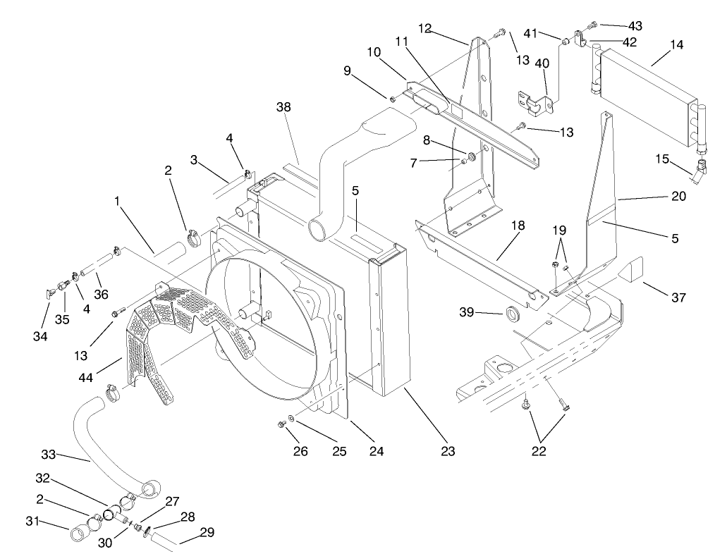 Radiator and Cooler Assembly