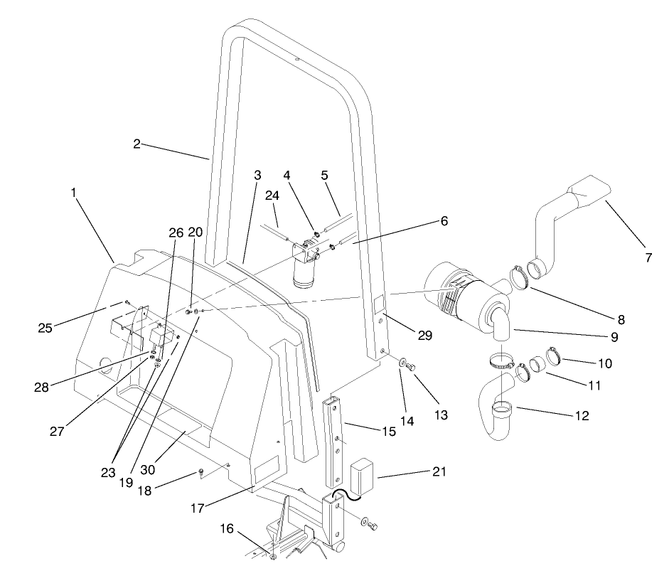 Center Shroud and Air Cleaner Assembly