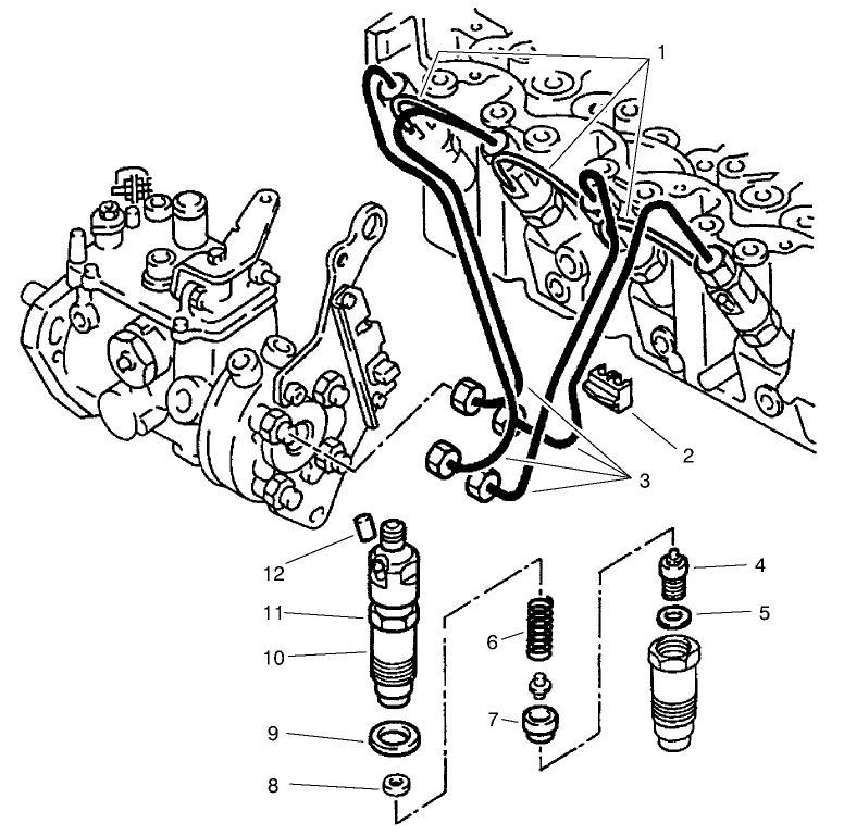Fuel Injector and Plumbing Assembly