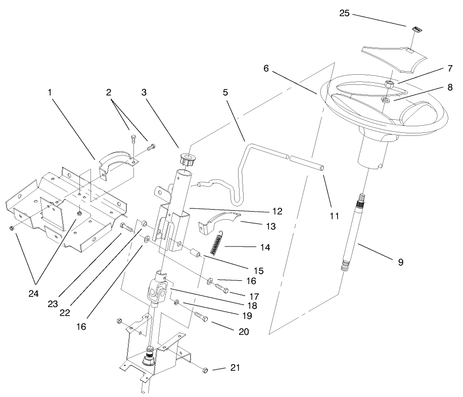 Steering Wheel & Tile Assembly