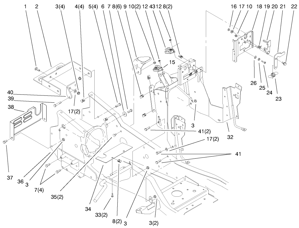 Steering Tower & Fuel Tank Support Assembly