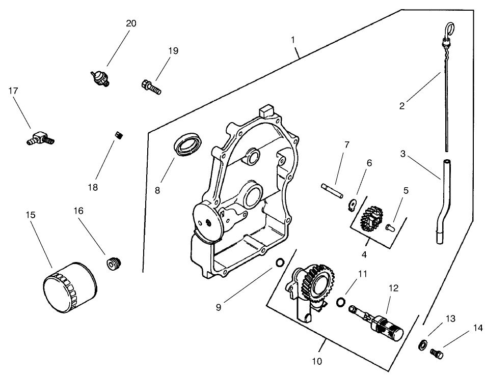 Group 3-Oil Pan Lubrication (model 73471 Only)