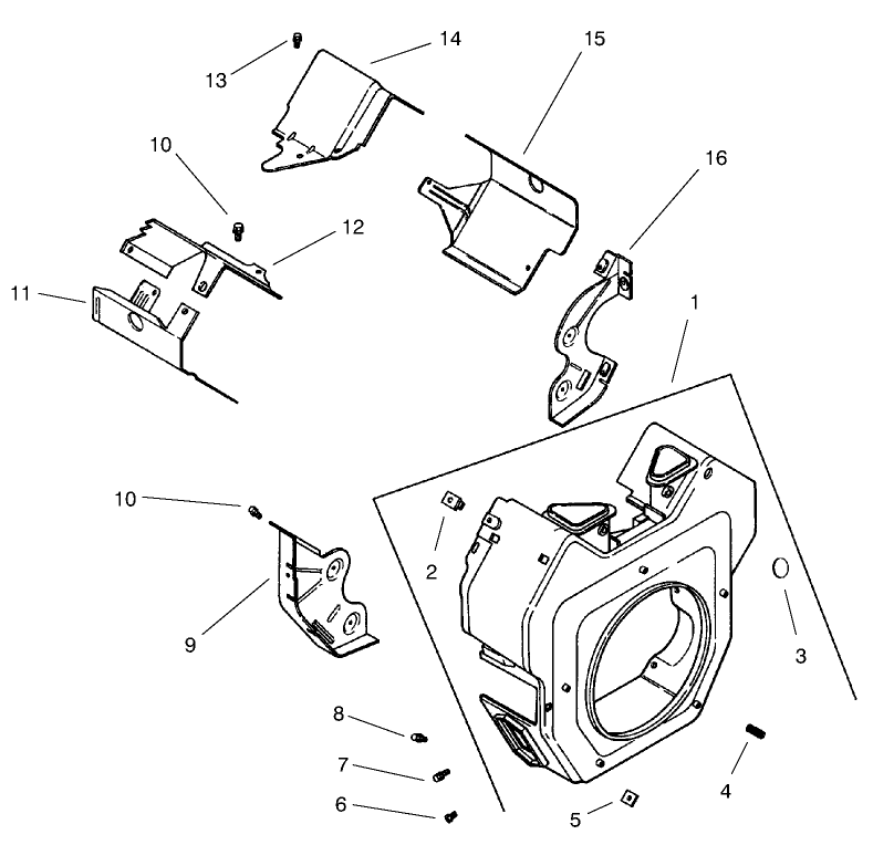 Group 6-Blower Housing & Baffles (model 73542 & 73570)