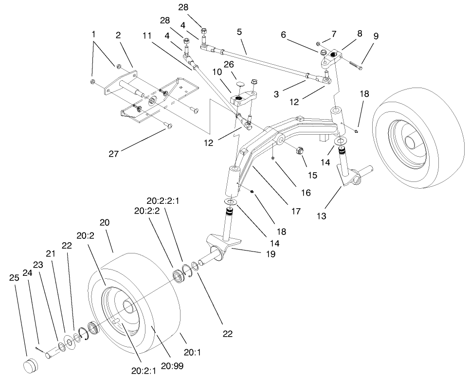 Tie Rods, Spindle, & Front Axle Assembly