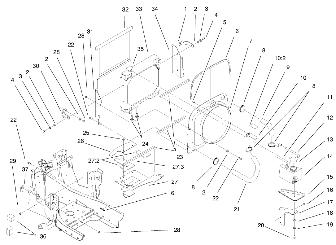 Liquid Cooled Diesel Engine Assembly