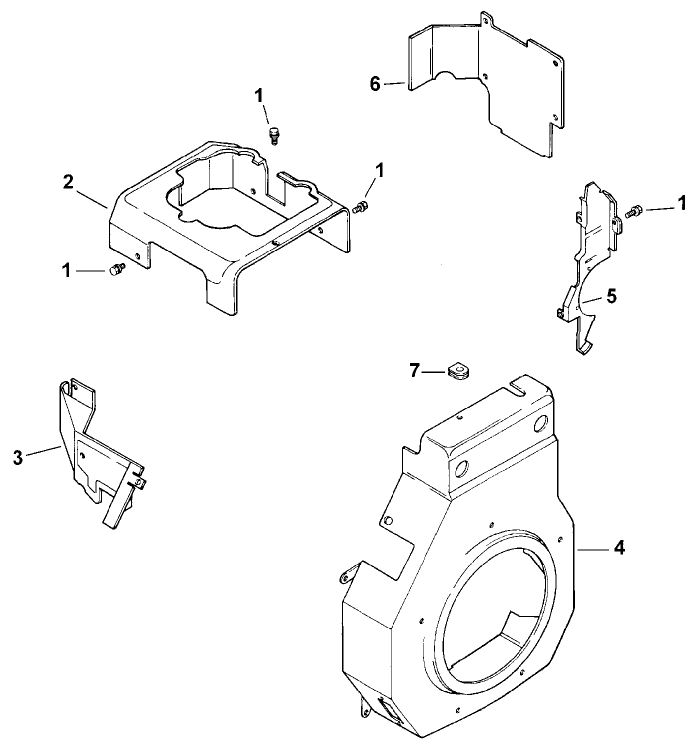 Blower Housing & Baffles (model 73449 Only)