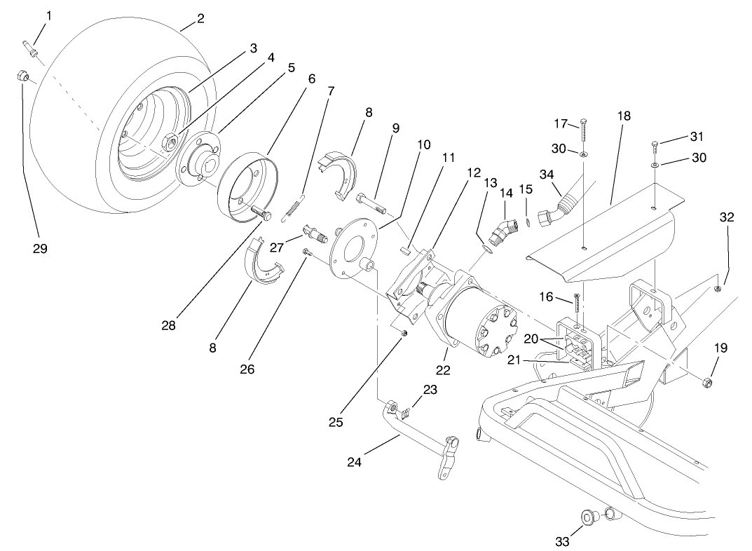 Front Wheel & Brake Assembly