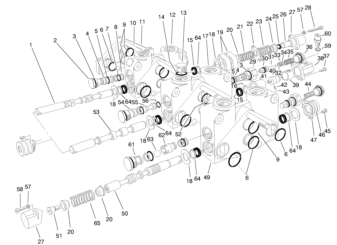 Control Valve Assembly No. 84-2203 (sections 3 Thru 5)(continued)