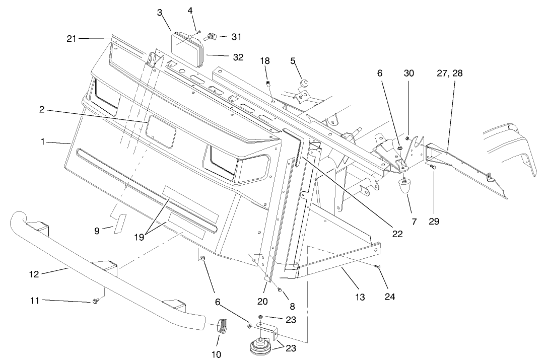 Front Bumper & Hood Assembly
