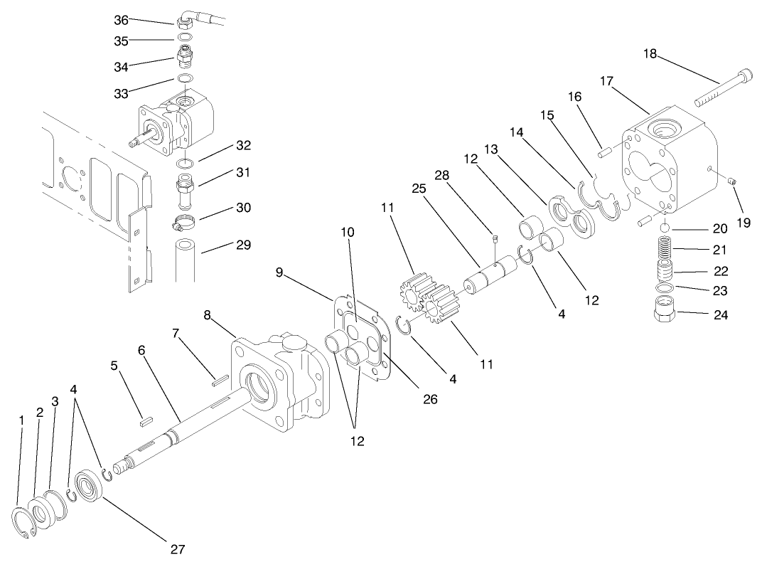 Hydraulic Pump Assembly No. 99-1054