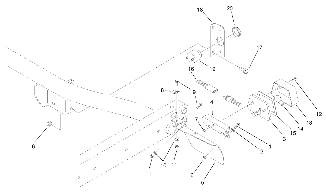 Backup Alarm & Tail Light Assembly