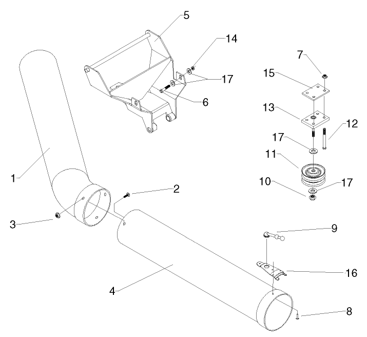 Hitch & Suction Tube Assembly