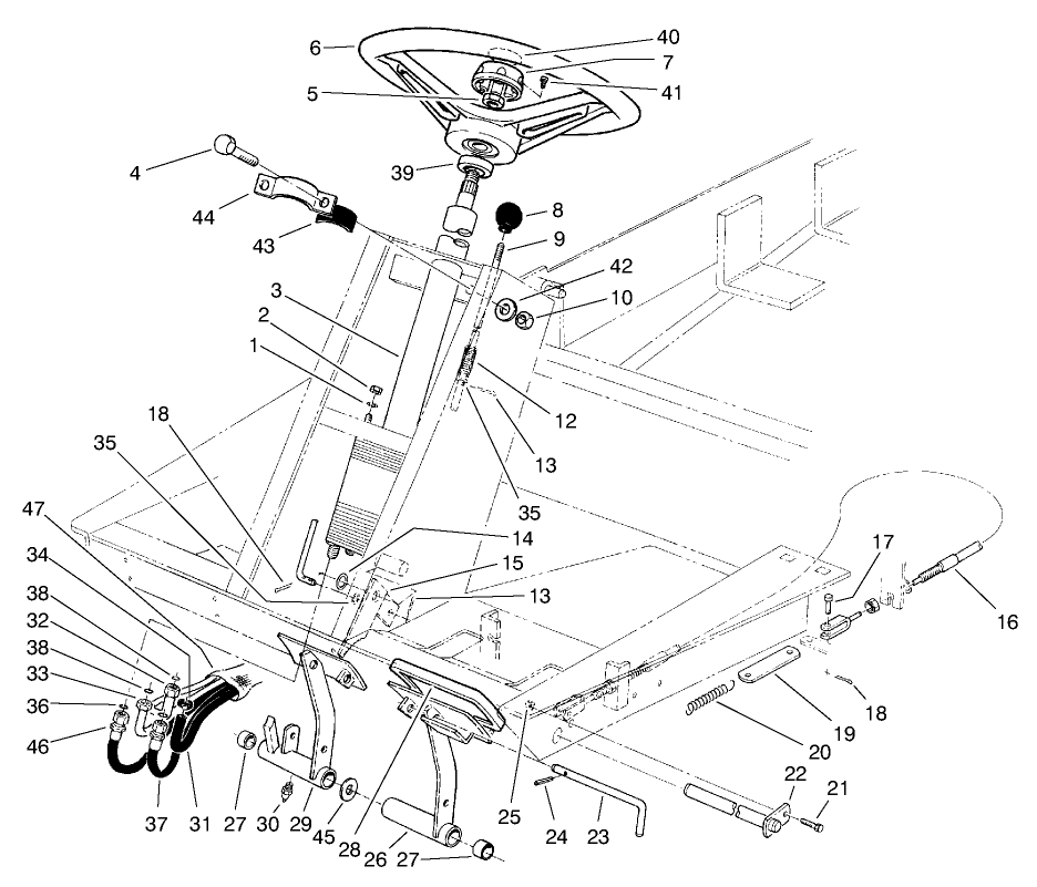 Power Steering & Brake Pedal Asm